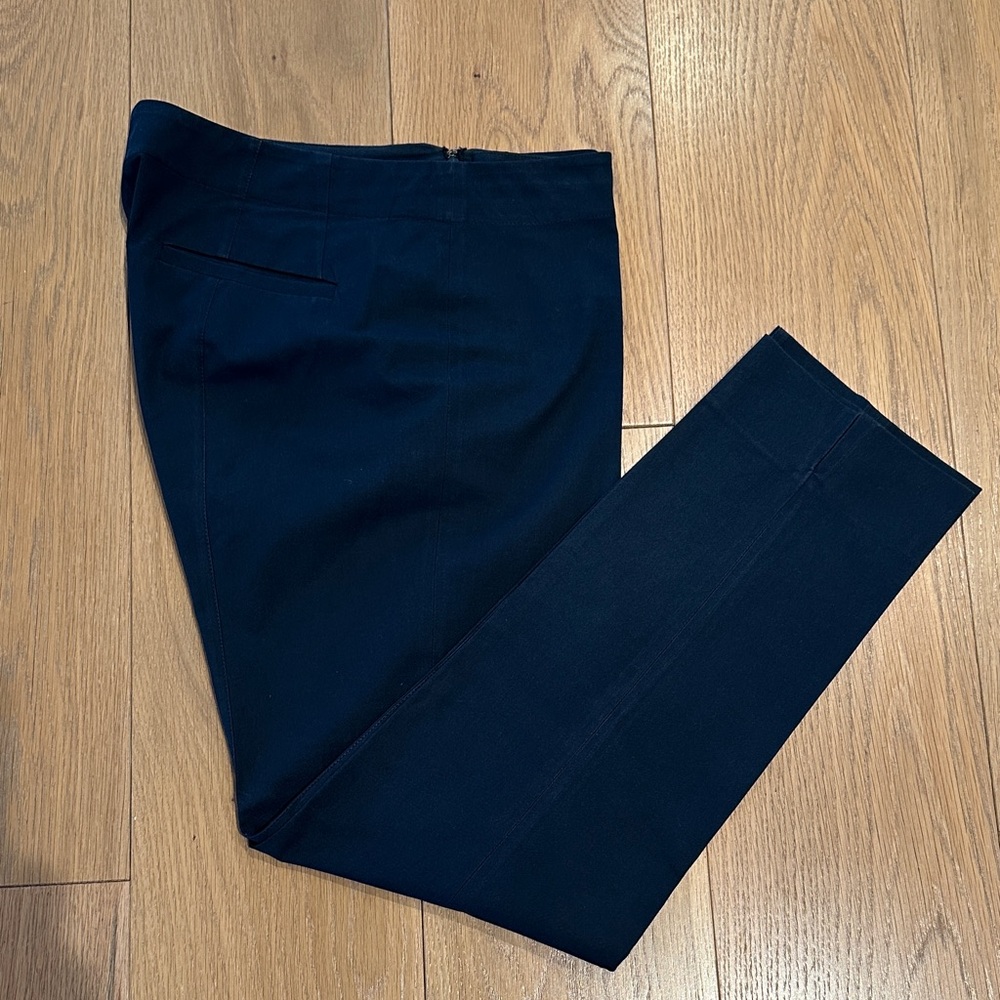 Derek Lam Women's Navy Cotton with Cashmere Blend Pants